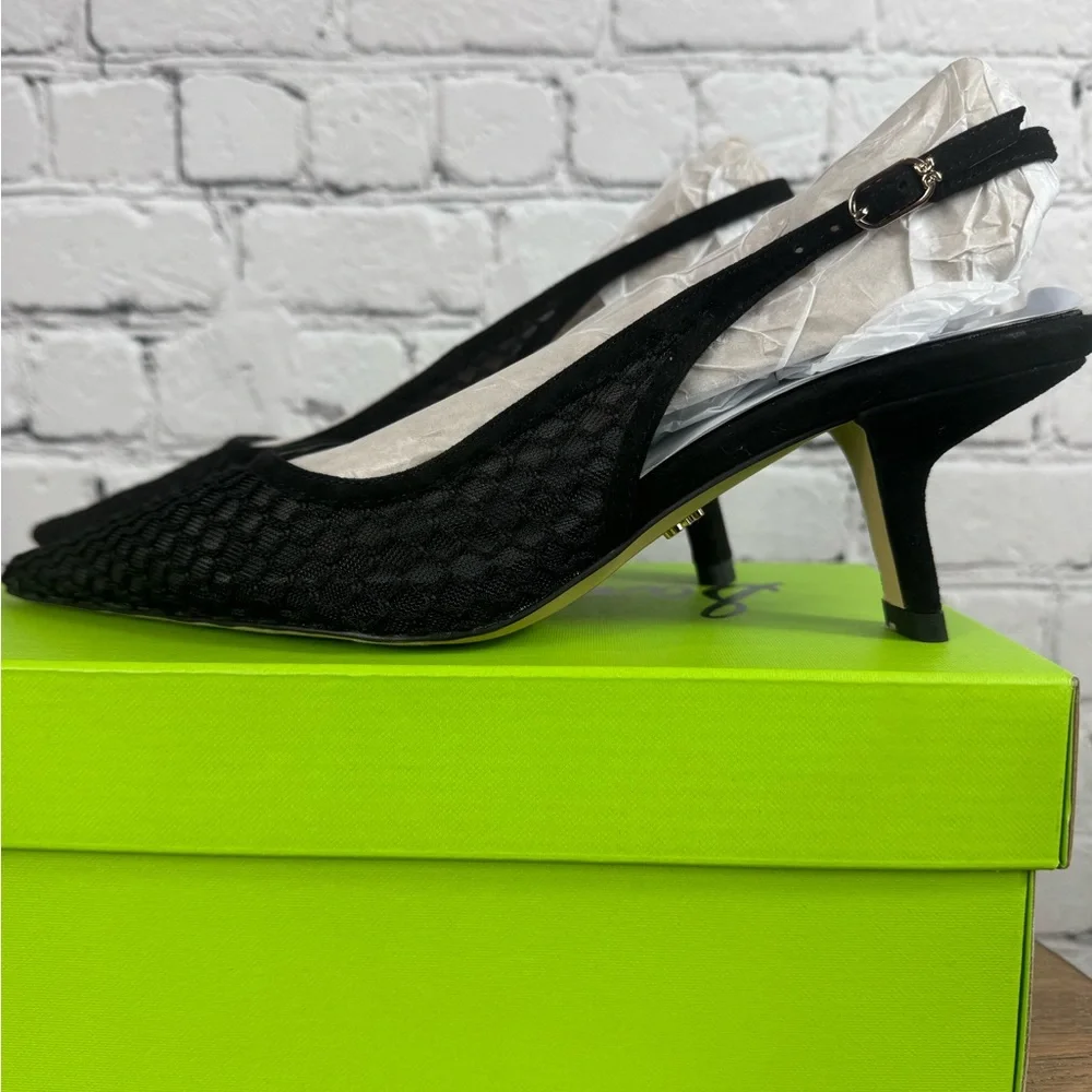 Sam Edelman Bianka Sling in Black Net - Picture 11 of 11